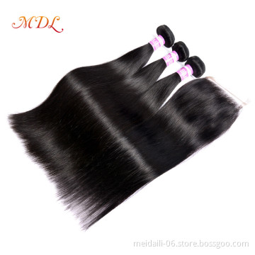 Good quality wholesale human hair top closure, cheap brazilian human hair bundles with lace closure